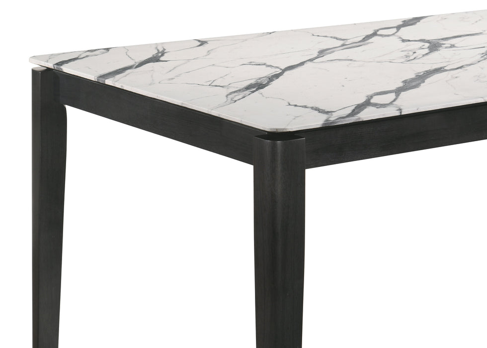 Stevie Rectangular 63-inch Faux Marble Dining Table White