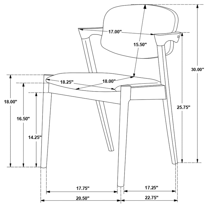 Stevie 5-piece Rectangular Dining Table Set White and Black