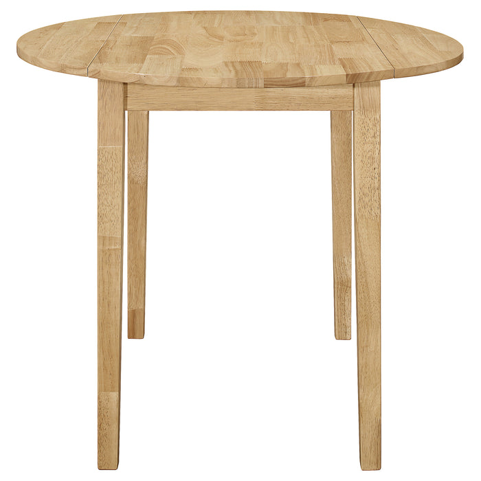 Bucknell 3-piece Round Drop Leaf Dining Table Set Natural