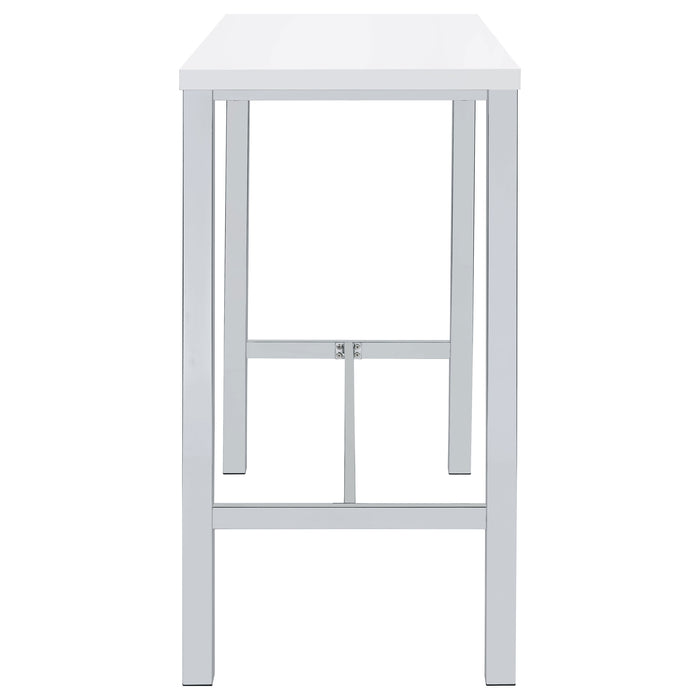 Natividad 5-piece Pub Height Bar Table Set White High Gloss