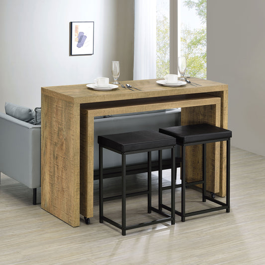 Davista 4-piece Counter Height Table Set Mango Brown