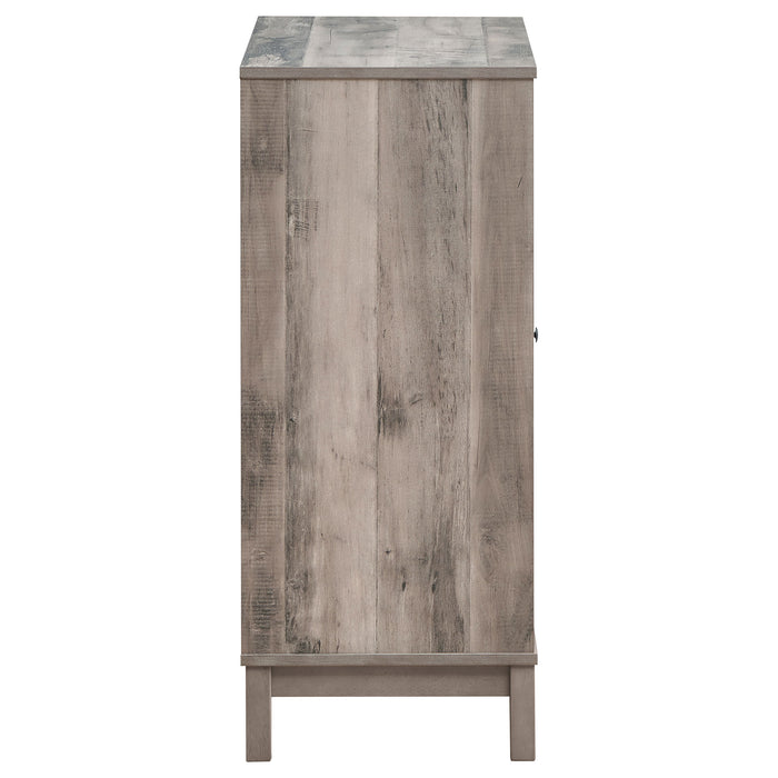 Cheyenne 2-door Home Bar Wine Cabinet Weathered Acacia