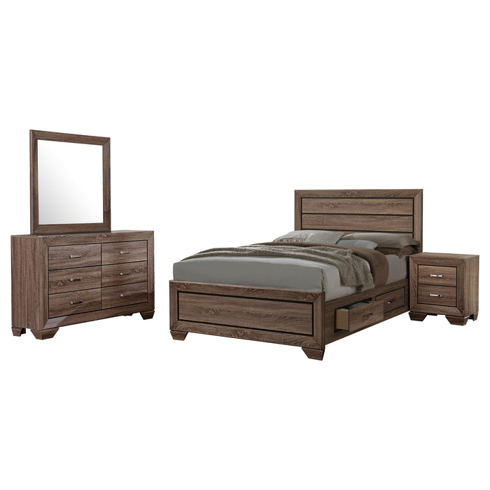 Kauffman 4-piece California King Bedroom Set Washed Taupe