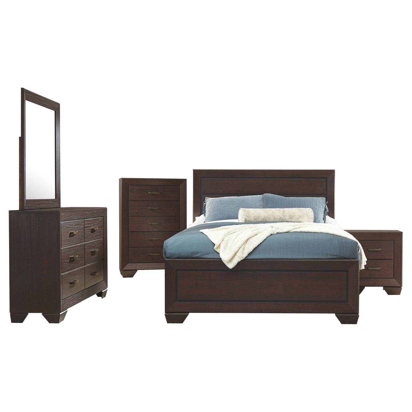 Kauffman 5-piece California King Bedroom Set Dark Cocoa