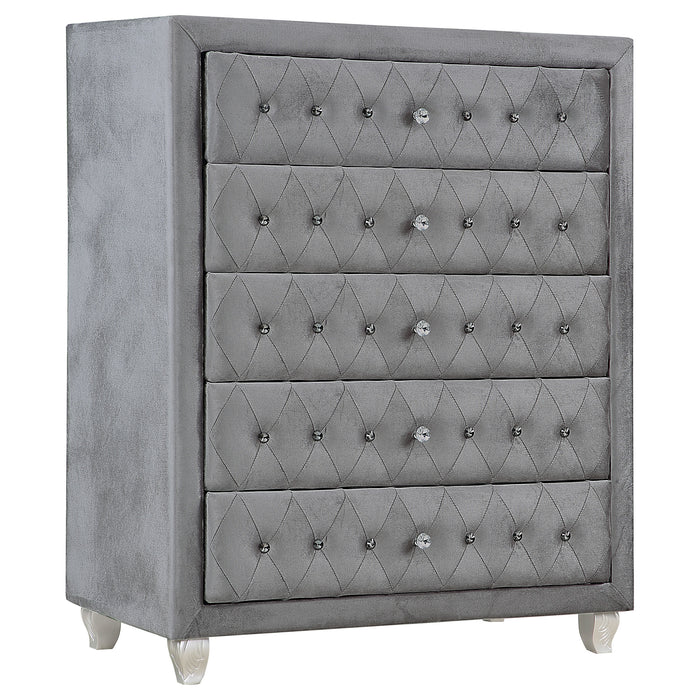 Deanna 5-piece California King Bedroom Set Grey