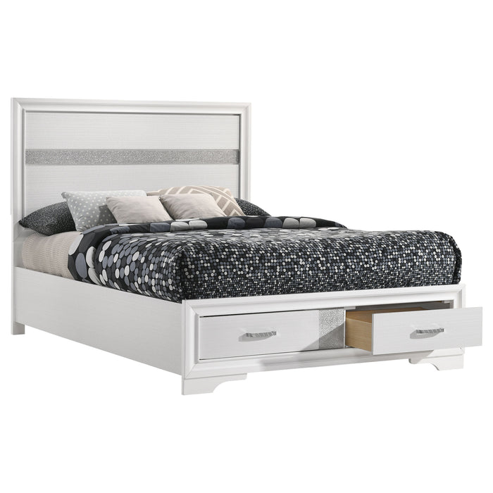 Miranda 51-inch Wood Full Storage Panel Bed White