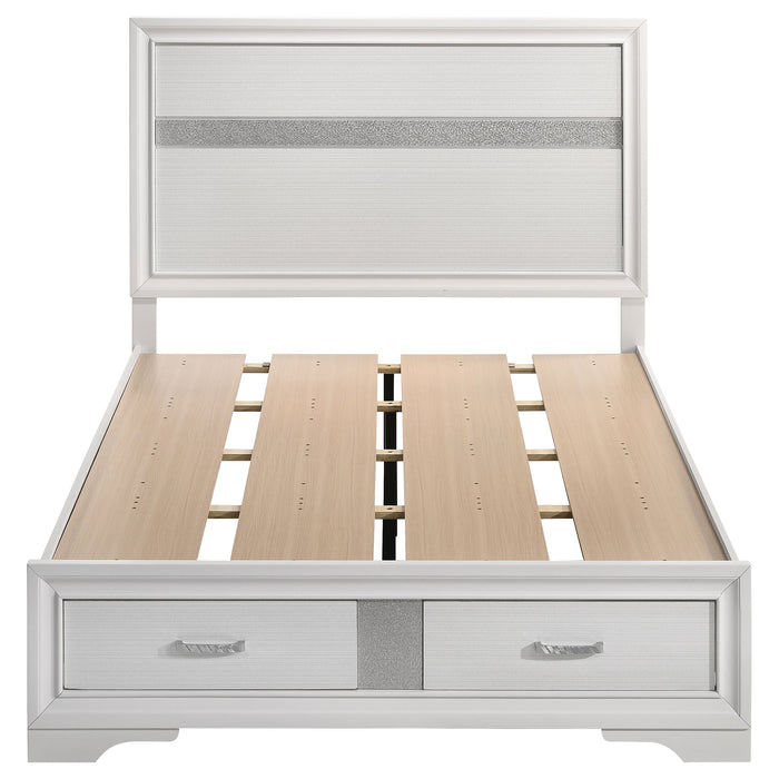 Miranda 51-inch Wood Full Storage Panel Bed White