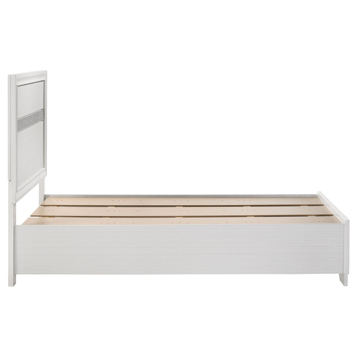 Miranda 51-inch Wood Twin Storage Panel Bed White