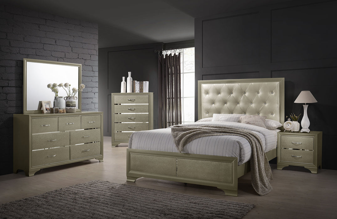 Beaumont 4-piece Eastern King Bedroom Set Champagne