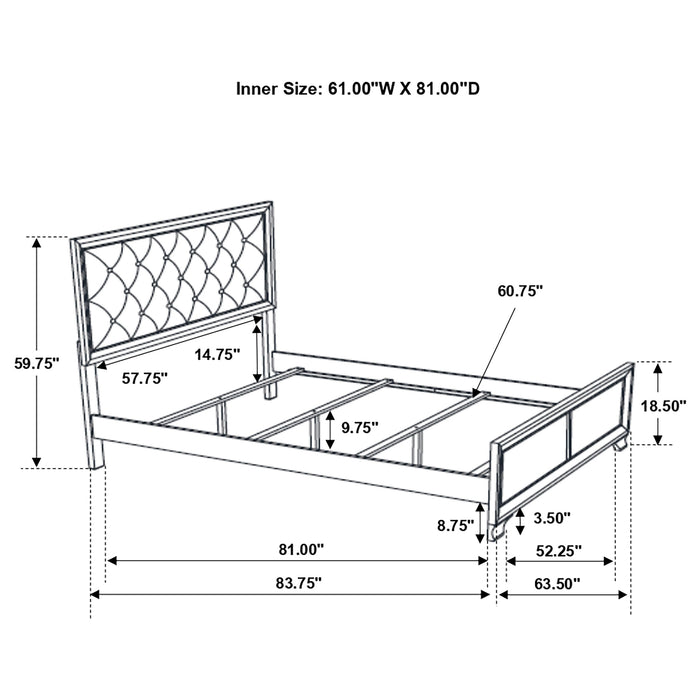 Beaumont 4-piece Queen Bedroom Set Champagne