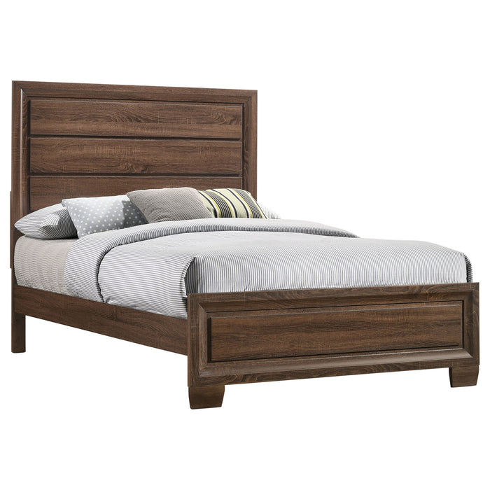 Brandon Wood Eastern King Panel Bed Warm Brown