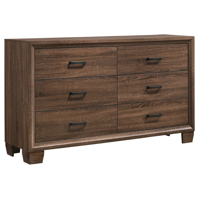 Brandon 6-drawer Dresser Warm Brown