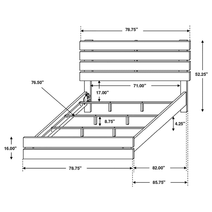 Brantford Wood Eastern King Panel Bed Barrel Oak