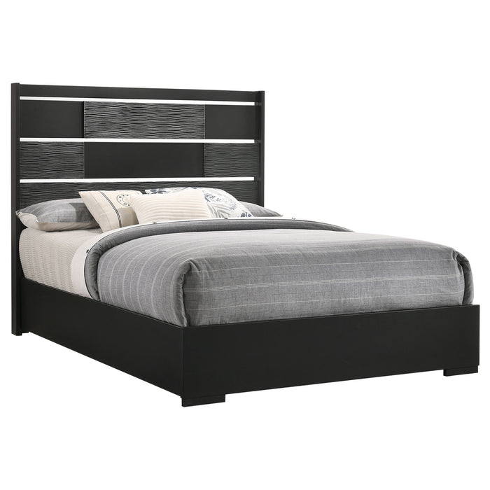 Blacktoft Wood Eastern King Panel Bed Black