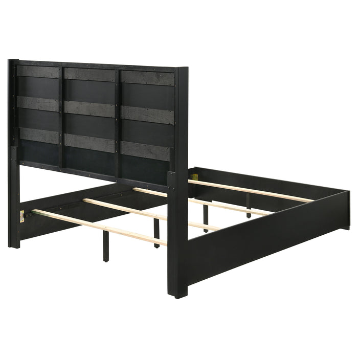 Blacktoft Wood Eastern King Panel Bed Black