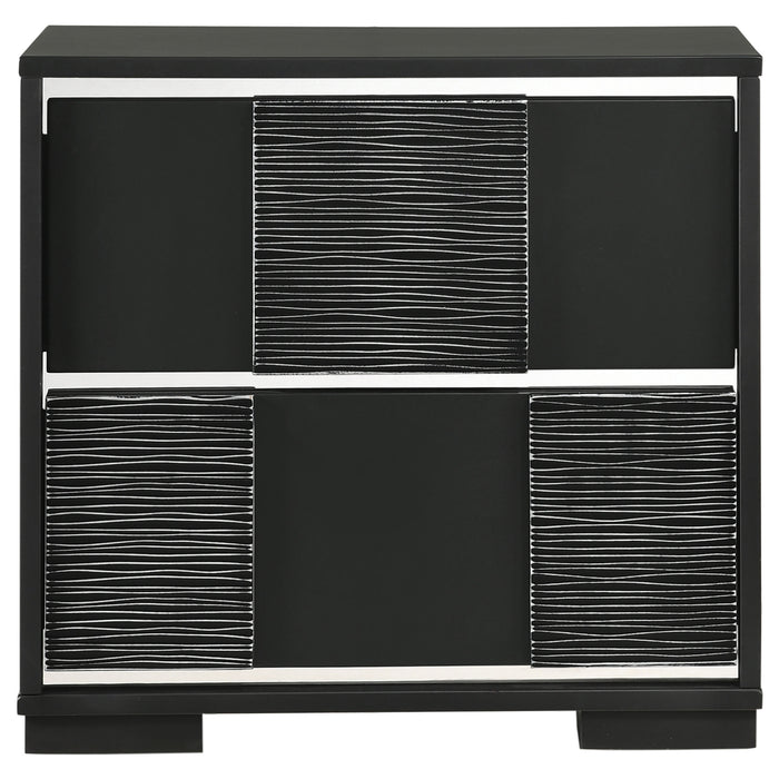 Blacktoft 2-drawer Nightstand Black