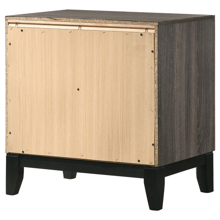 Watson 2-drawer Nightstand Grey Oak