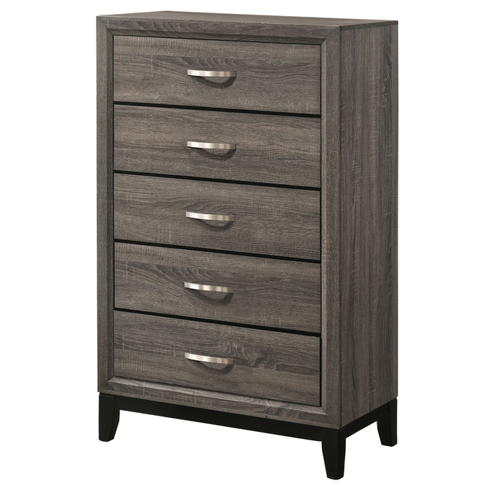 Watson 5-drawer Bedroom Chest Grey Oak