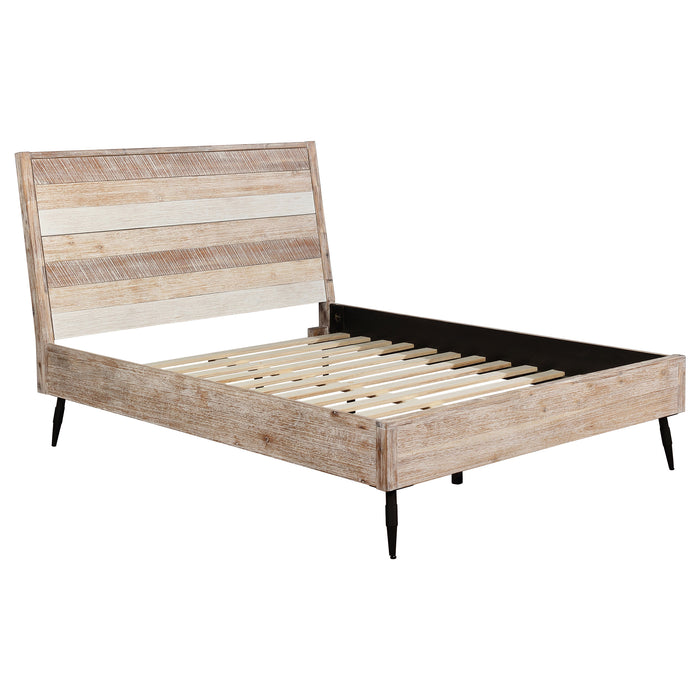 Marlow Wood Eastern King Panel Bed Rough Sawn Multi