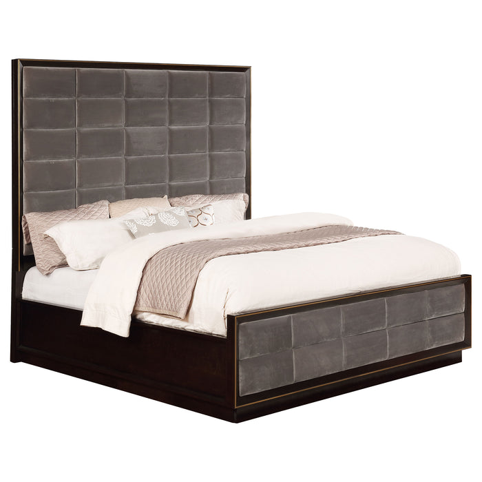 Durango 77-inch Queen Panel Bed Smoked Peppercorn