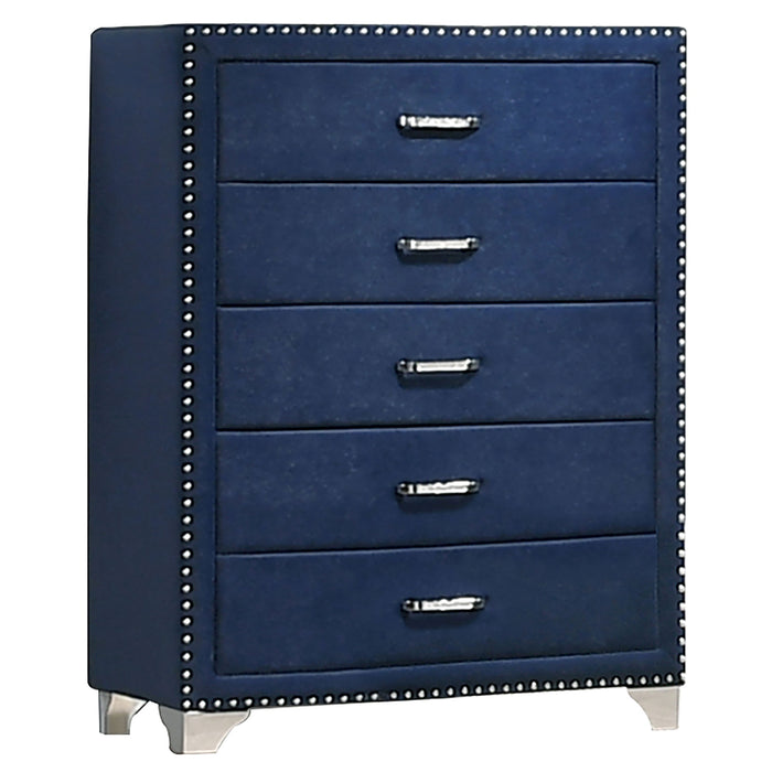 Melody 5-drawer Bedroom Chest Pacific Blue