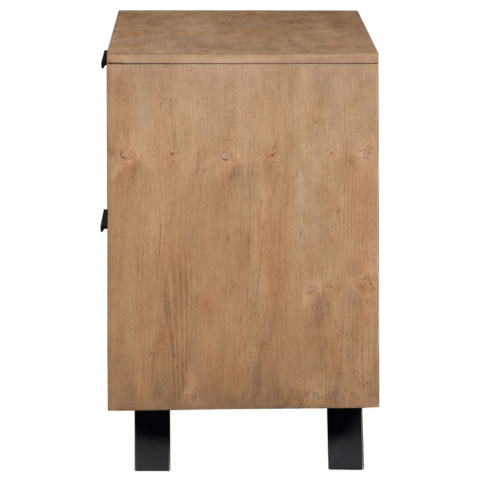 Taylor 2-drawer Nightstand Light Honey Brown