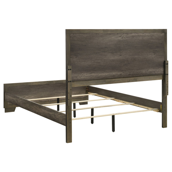 Janine Wood Queen Panel Bed Grey