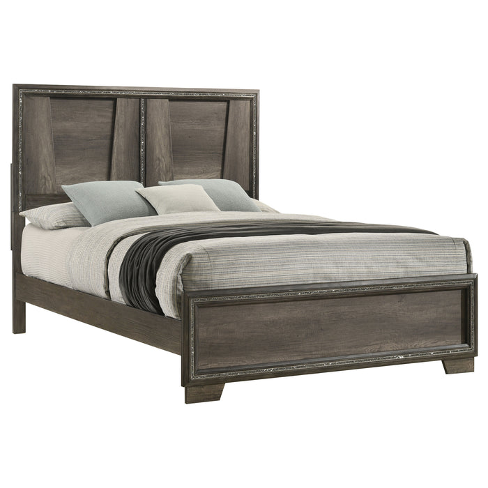 Janine Wood Queen Panel Bed Grey