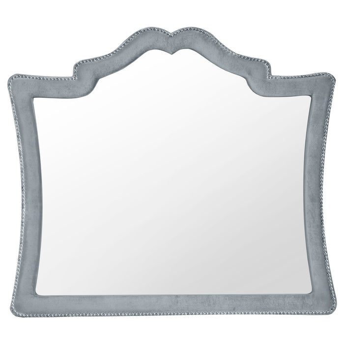 Antonella Upholstered Dresser Mirror Grey