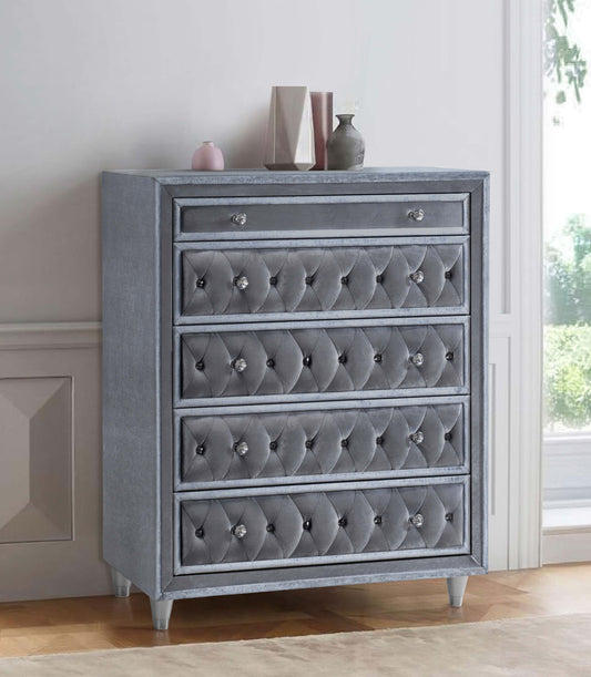 Antonella 5-drawer Bedroom Chest Grey