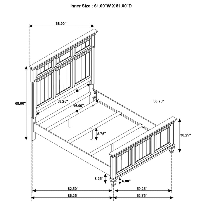 Avenue 4-piece Queen Bedroom Set Weathered Grey