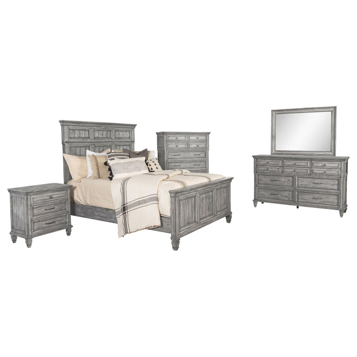 Avenue 5-piece Queen Bedroom Set Weathered Grey