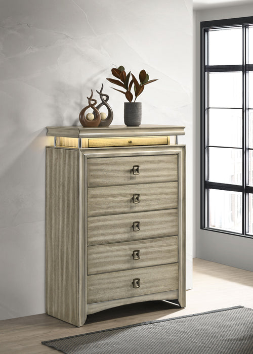 Giselle 6-drawer Bedroom Chest Rustic Beige