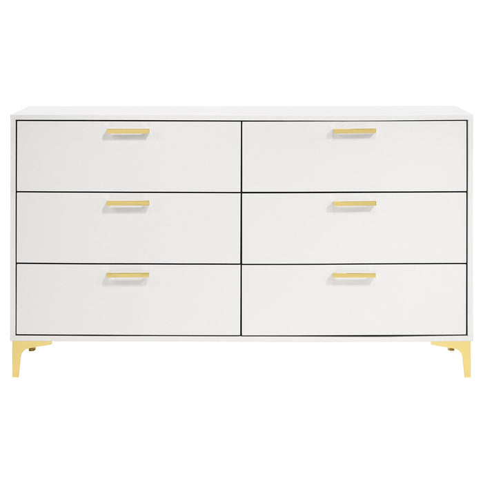 Kendall 6-drawer Dresser White