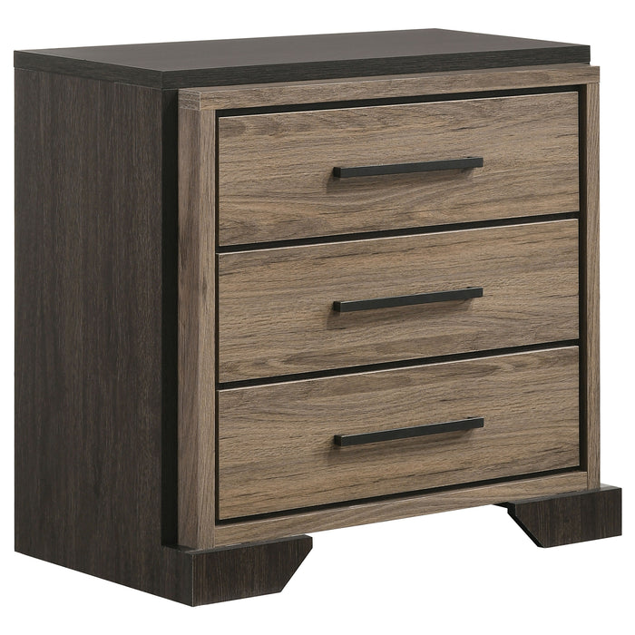 Baker 3-drawer Nightstand Light Taupe