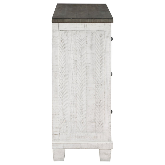 Lilith 7-drawer Dresser Distressed White