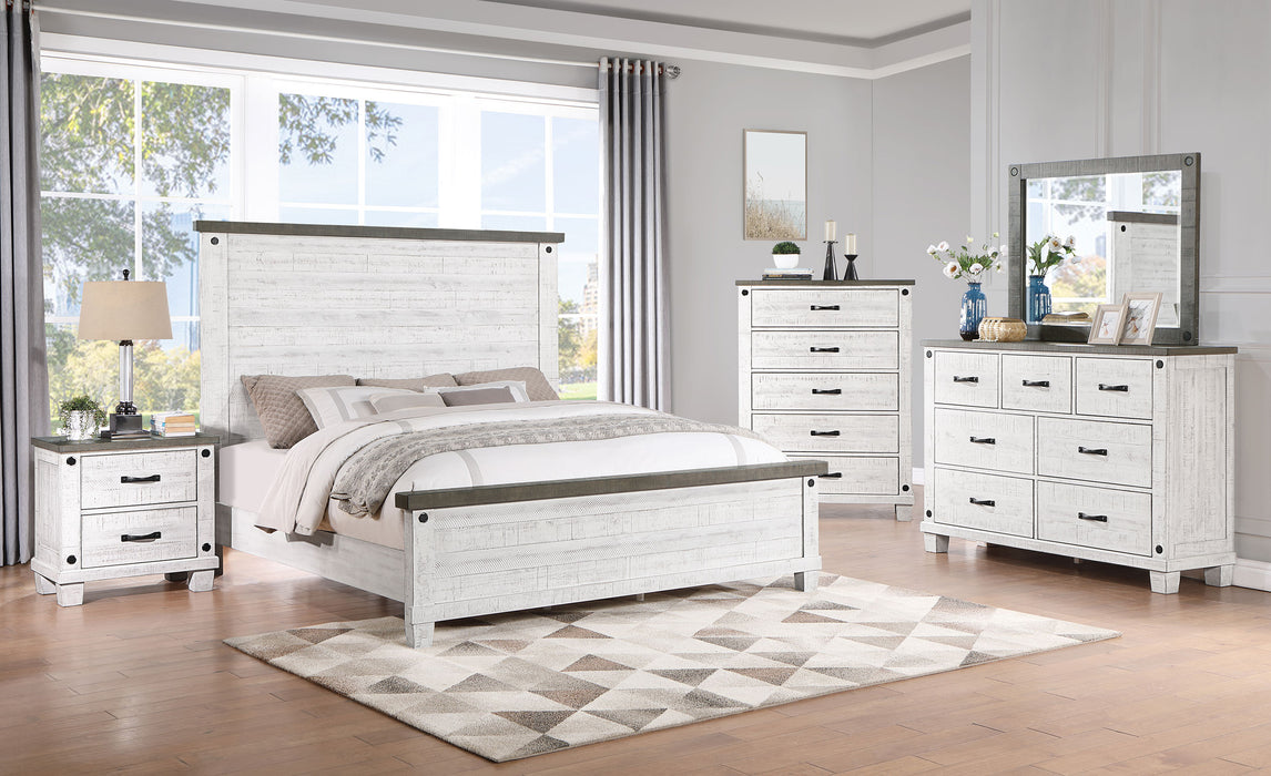 Lilith 7-drawer Dresser Distressed White