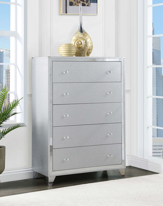 Larue 5-drawer Bedroom Chest Silver