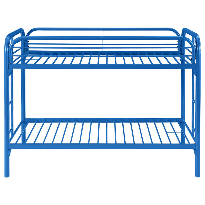 Morgan Metal Twin Over Twin Bunk Bed Blue