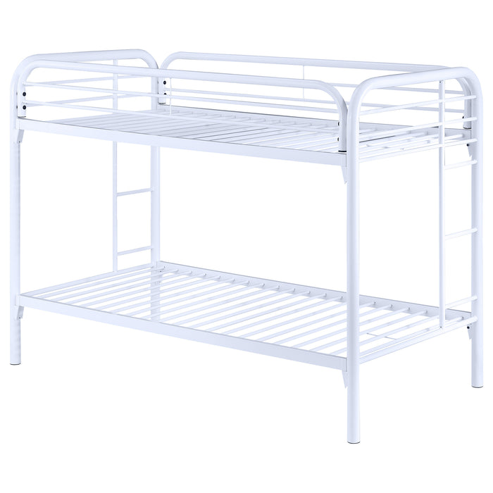 Morgan Metal Twin Over Twin Bunk Bed White