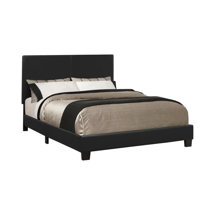 Mauve Upholstered Twin Panel Bed Black