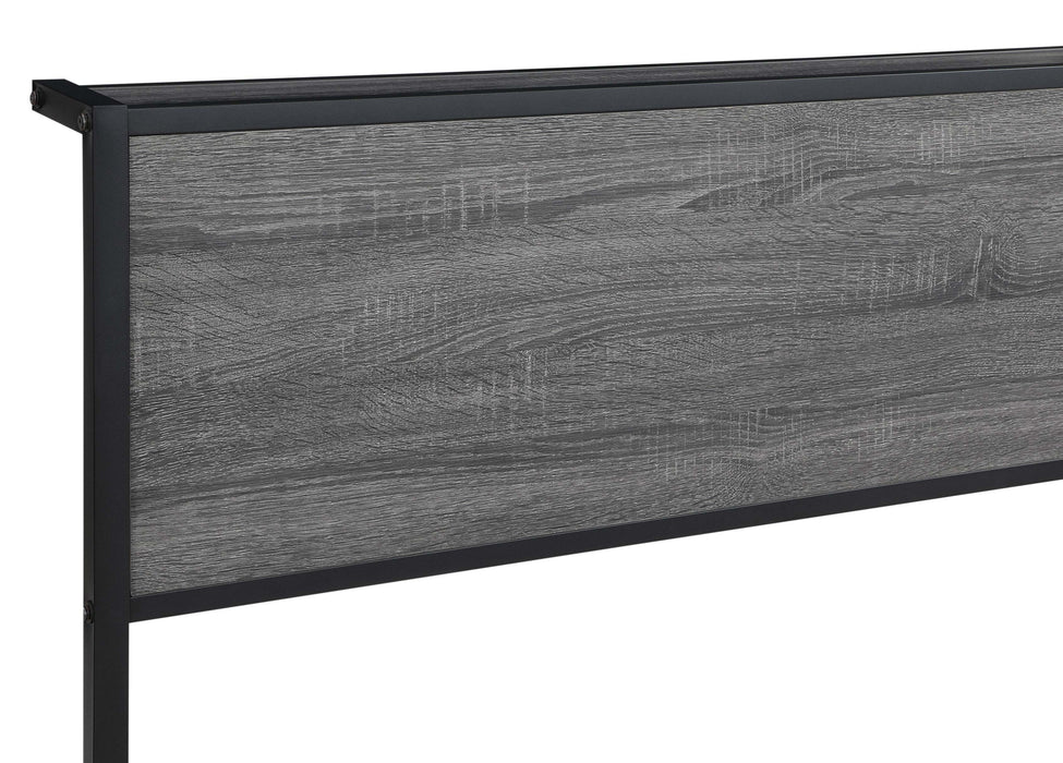 Ricky Metal Queen Panel Bed Grey