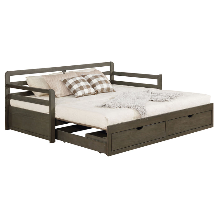 Sorrento 2-drawer Twin XL Daybed with Extension Trundle Grey