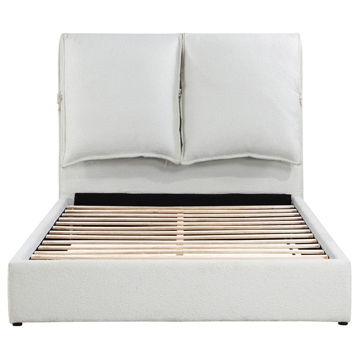 Gwendoline Upholstered Queen Panel Bed White