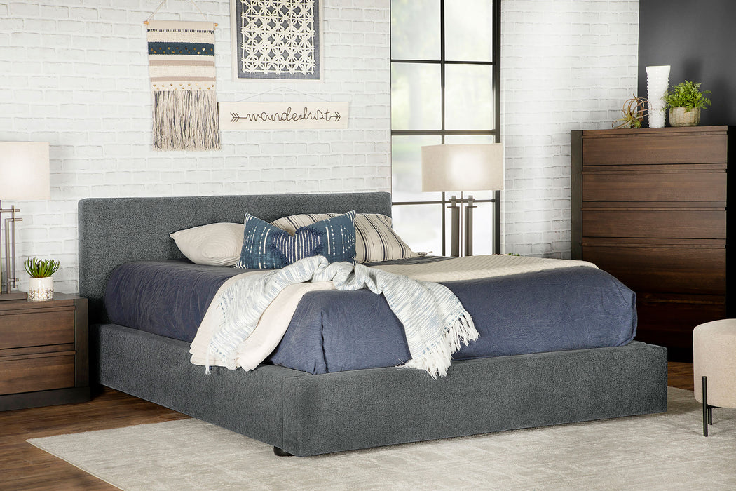 Gregory Upholstered California King Panel Bed Graphite