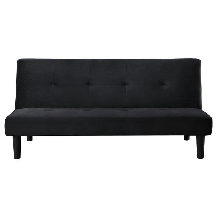 Stanford Upholstered Tufted Convertible Sofa Bed Black