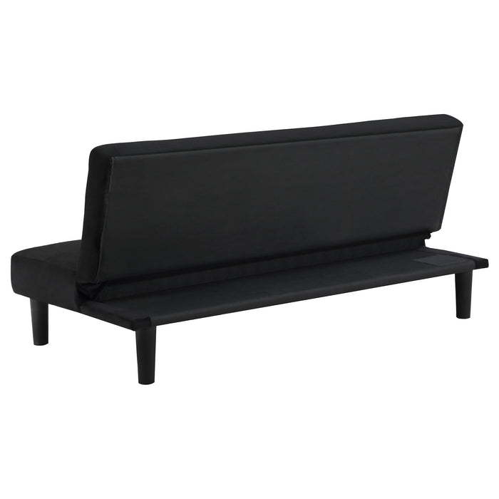 Stanford Upholstered Tufted Convertible Sofa Bed Black