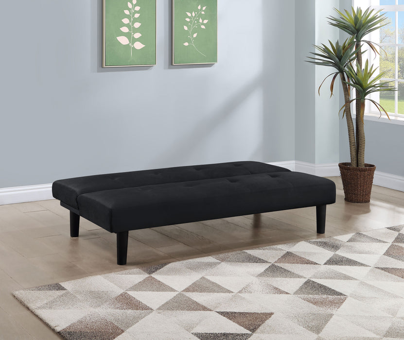 Stanford Upholstered Tufted Convertible Sofa Bed Black