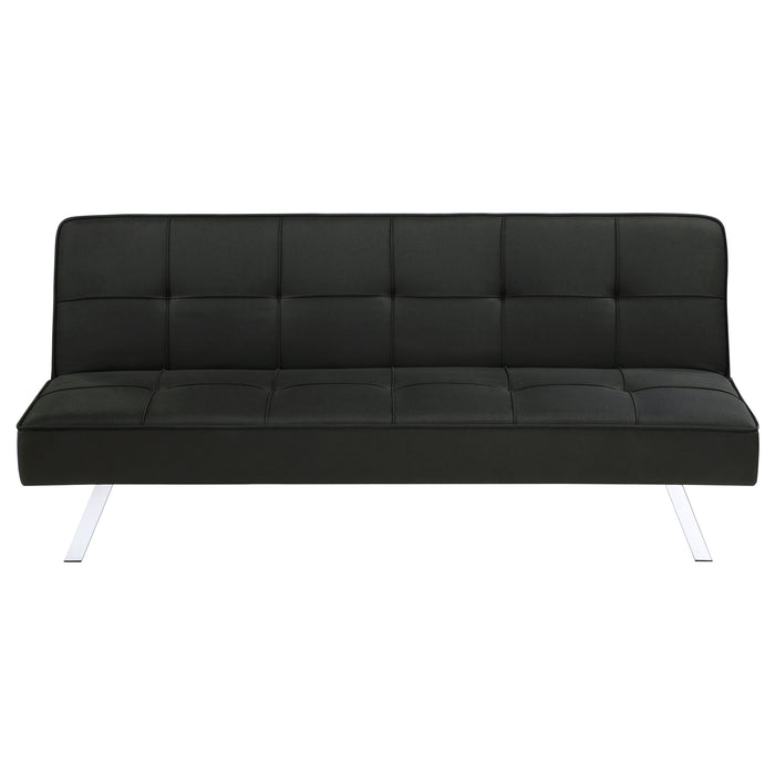 Joel Upholstered Tufted Convertible Sofa Bed Black