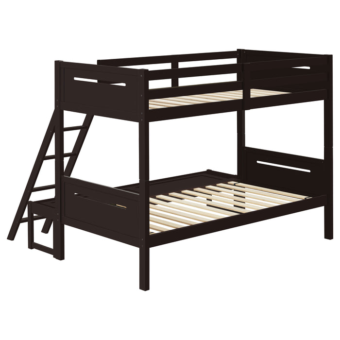 Littleton Wood Twin Over Full Bunk Bed Espresso